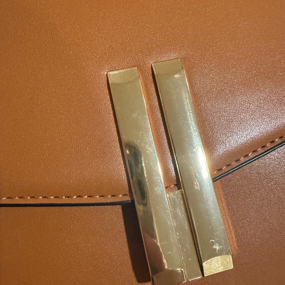 Trendy Crossbody Bag Brown Adjustable Strap Like New 11x9" - Picture 5 of 6